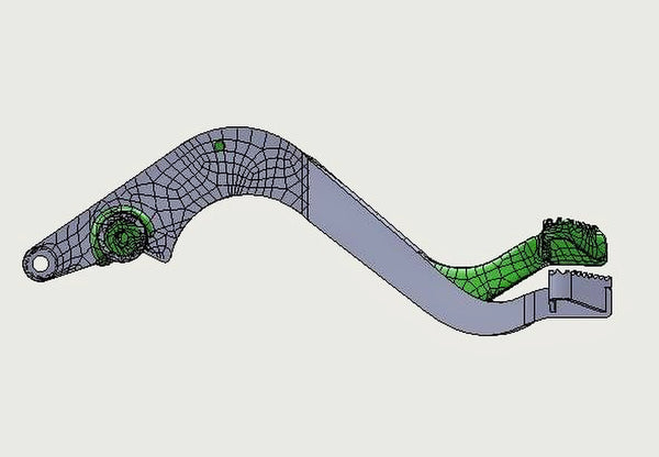 2012-2024 KLR650 Lowered Rear Brake Lever